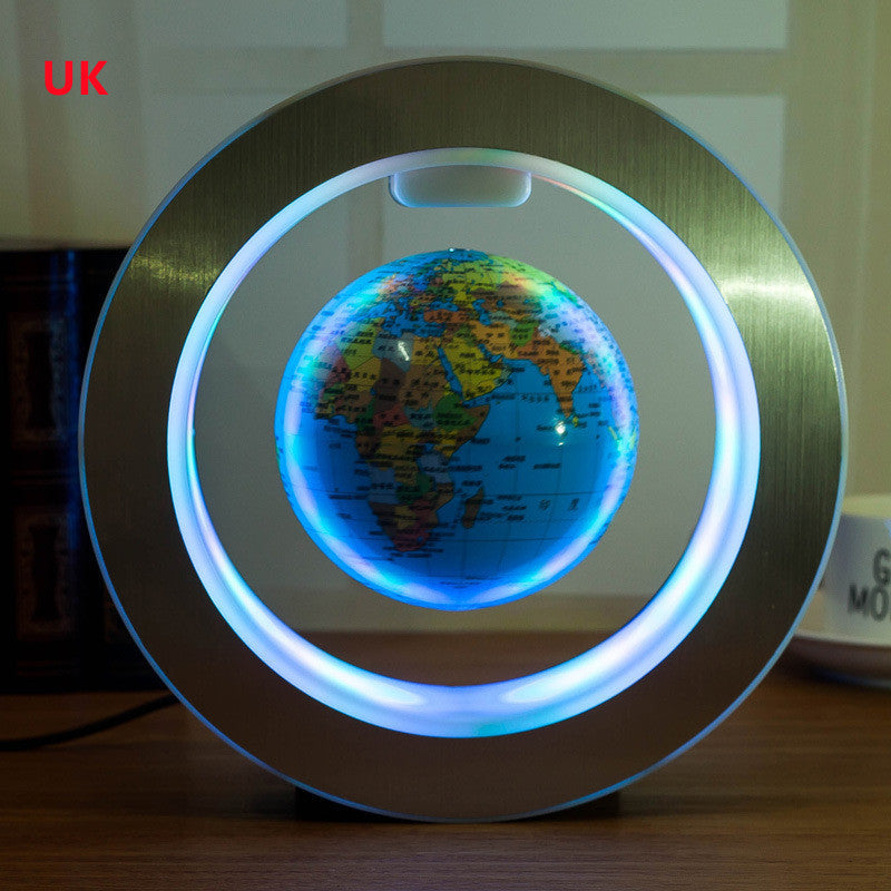 Round LED World Map Floating Levitation Light